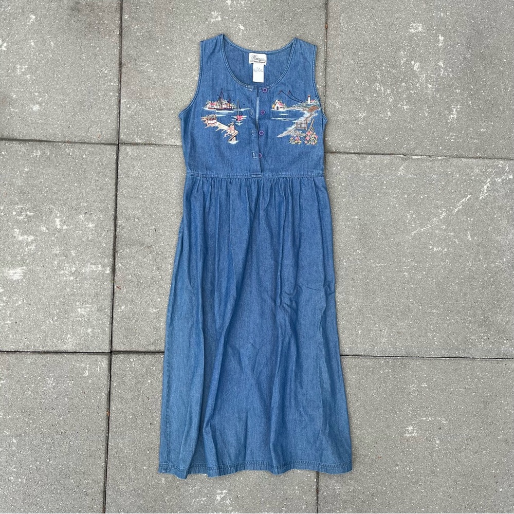 Vintage Denim Dress - Picture 2 of 7